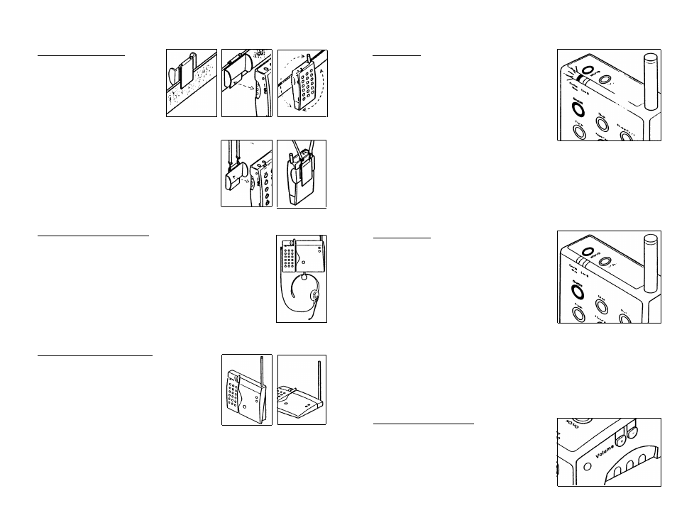 Vi. portable unit operation, A. making a call, B. answering a call | C. adjusting the headset volume, A. b. c, Portable unit operation, Making a call, Answering a call, Adjusting the headset volume | AT&T 2U20 User Manual | Page 14 / 25