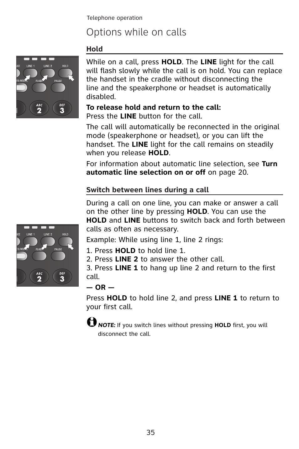 Options while on calls | AT&T ATT 993 User Manual | Page 38 / 79