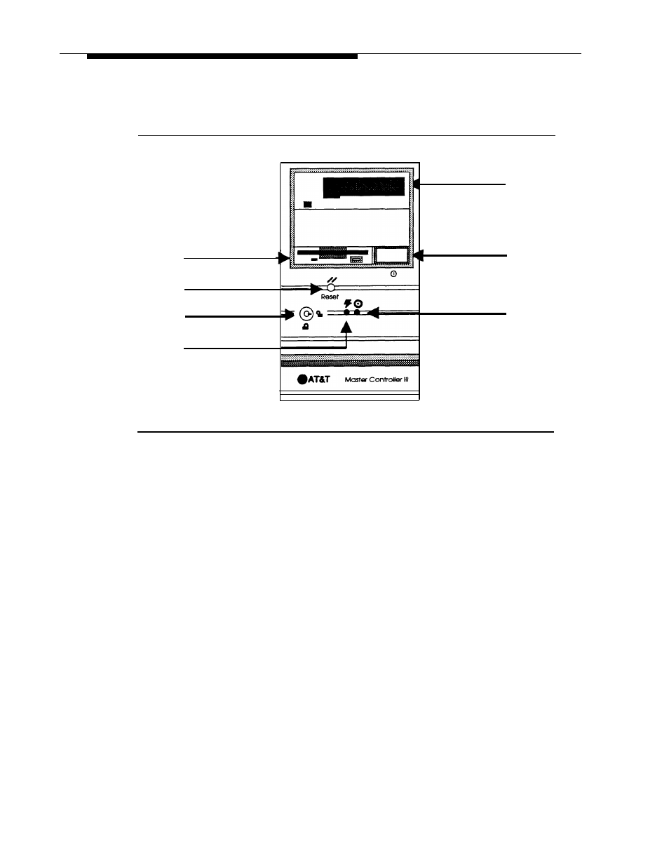 Master controller iii front panel | AT&T MERLIN LEGEND 555-601-010ADD User Manual | Page 120 / 136