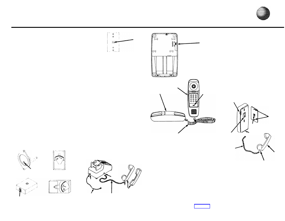 To install your wall telephone, At&t | AT&T ISSUE 3 User Manual | Page 4 / 8