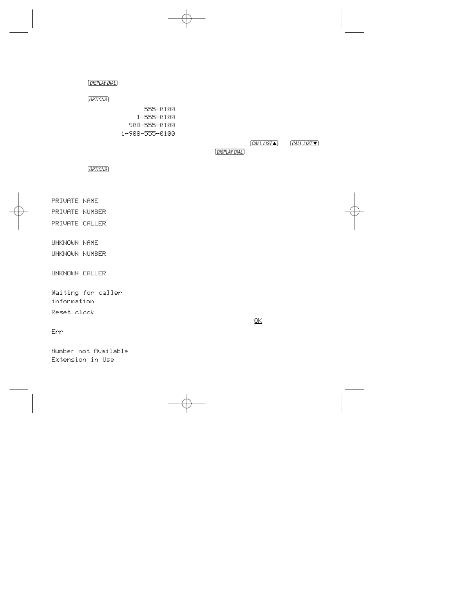 Caller id operation, Display messages | AT&T 1782 User Manual | Page 46 / 52