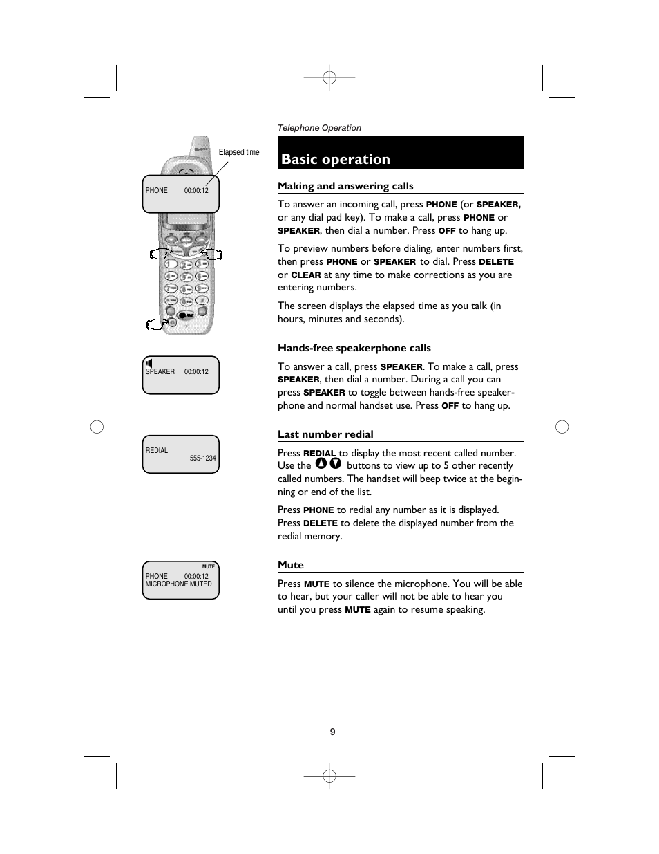 Basic operation | AT&T 2120 User Manual | Page 11 / 32