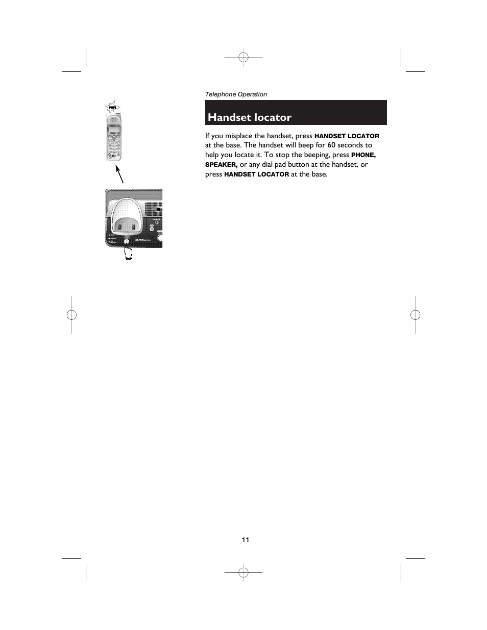 Handset locator | AT&T 2120 User Manual | Page 13 / 32