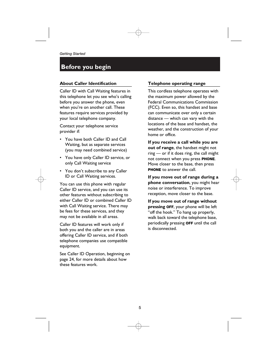 Before you begin | AT&T 2120 User Manual | Page 7 / 32