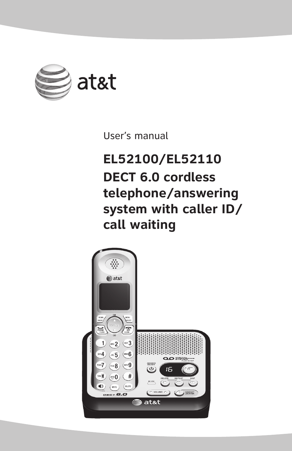 AT&T DECT 6.0 EL52100 User Manual | 80 pages