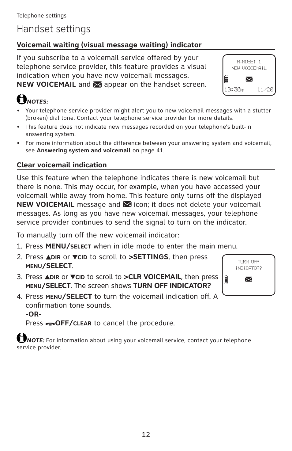 Handset settings | AT&T DECT 6.0 EL52100 User Manual | Page 17 / 80