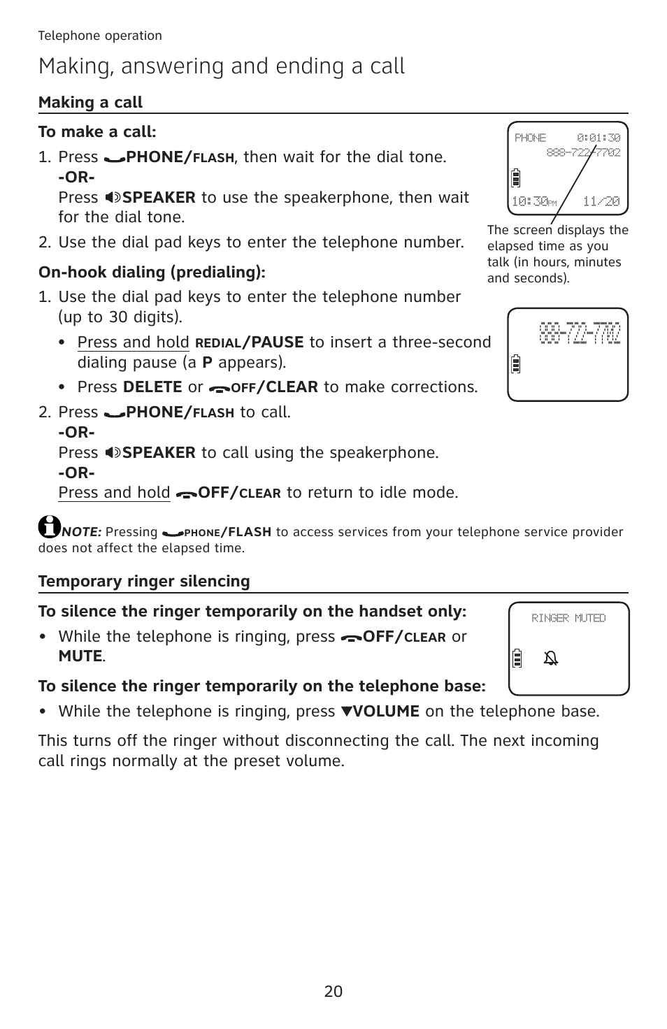 Making, answering and ending a call | AT&T DECT 6.0 EL52100 User Manual | Page 25 / 80