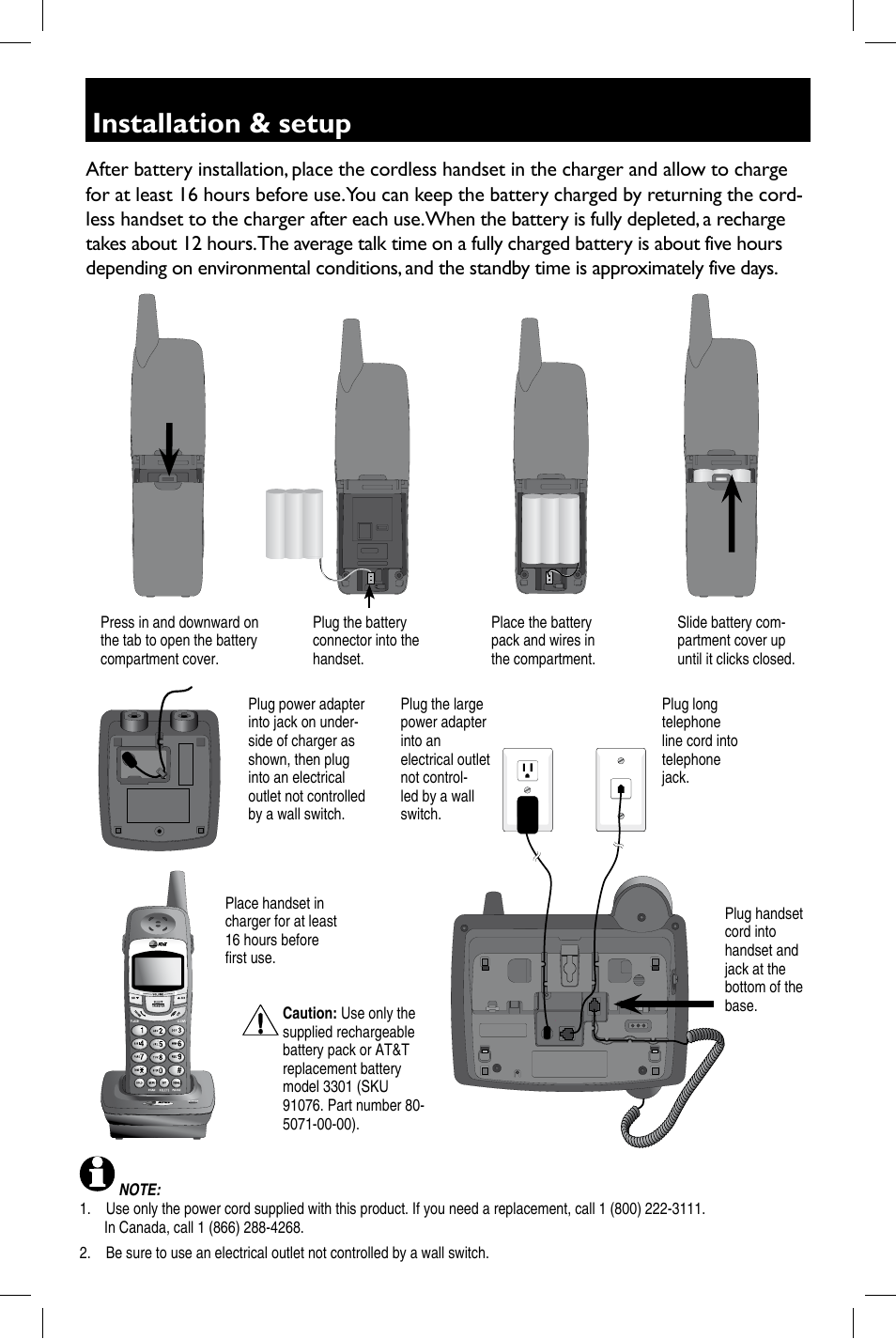 Installation & setup | AT&T E5909B User Manual | Page 2 / 4