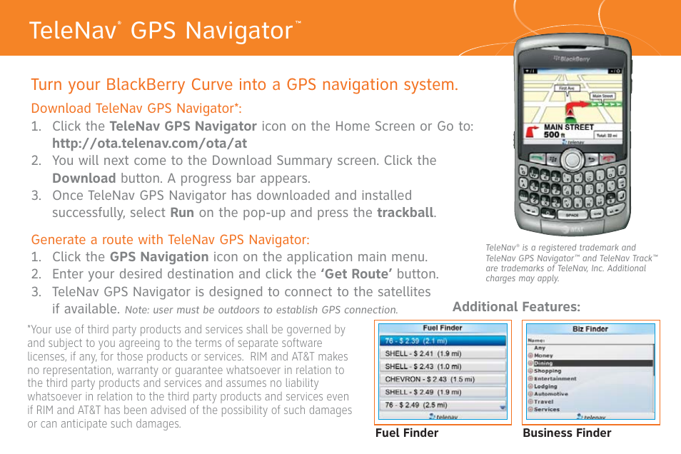 Telenav gps navigator | AT&T Cell Phone User Manual | Page 15 / 16