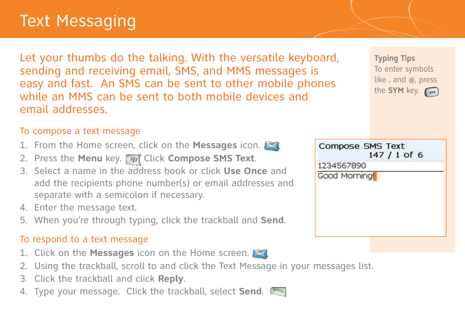 Text messaging | AT&T Cell Phone User Manual | Page 8 / 16