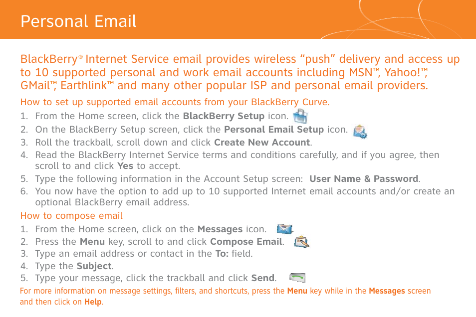Personal email | AT&T Cell Phone User Manual | Page 9 / 16