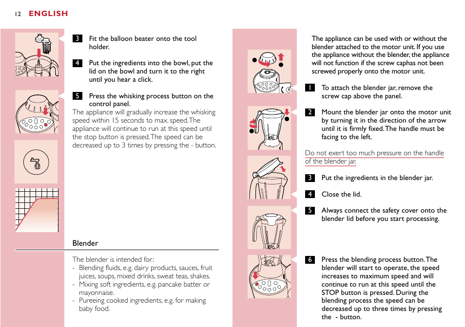 Philips Robot de cuisine User Manual | Page 12 / 118