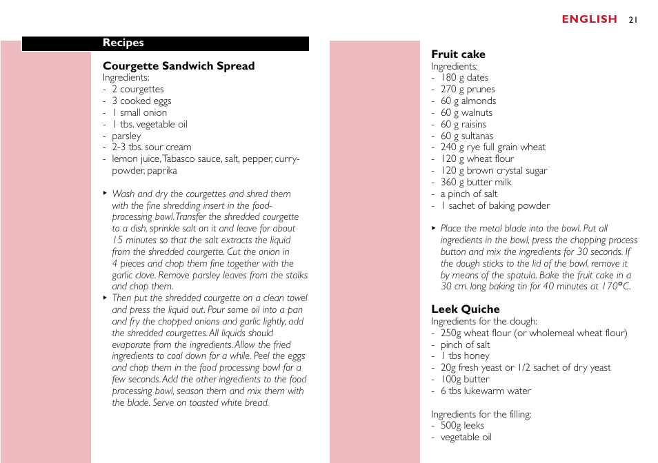 Philips Robot de cuisine User Manual | Page 21 / 118