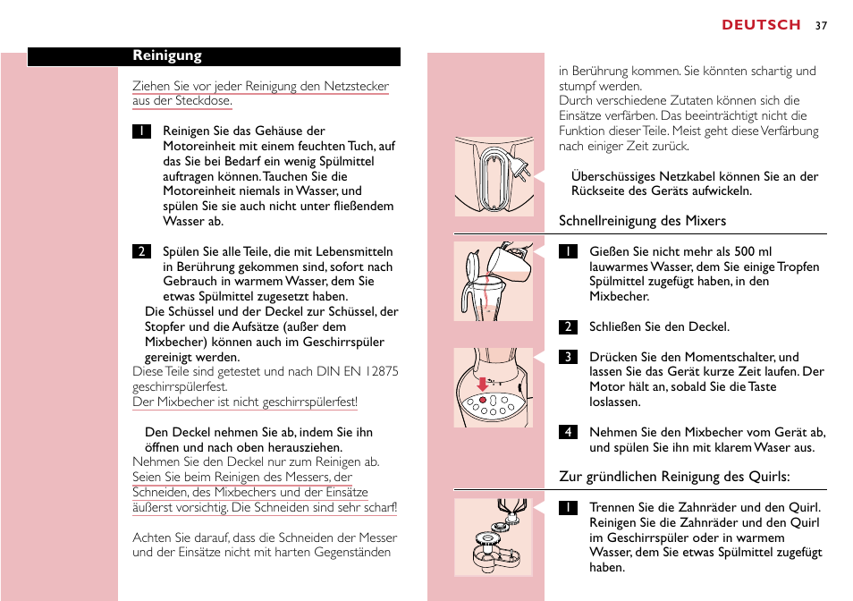 Philips Robot de cuisine User Manual | Page 37 / 118