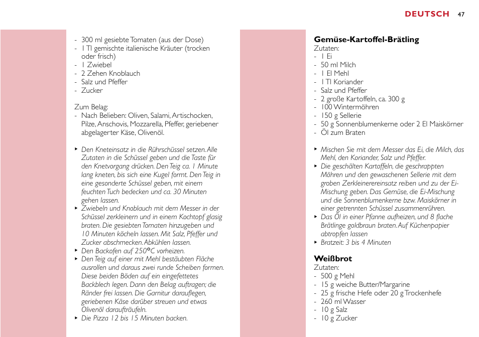 Philips Robot de cuisine User Manual | Page 47 / 118