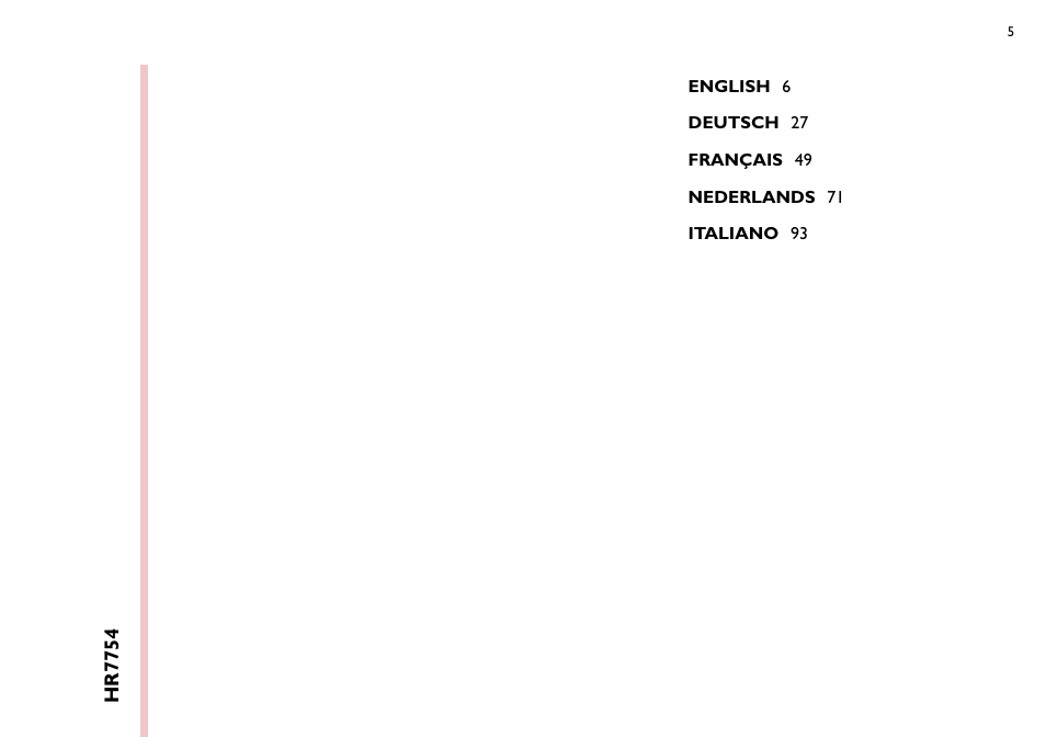 Philips Robot de cuisine User Manual | Page 5 / 118