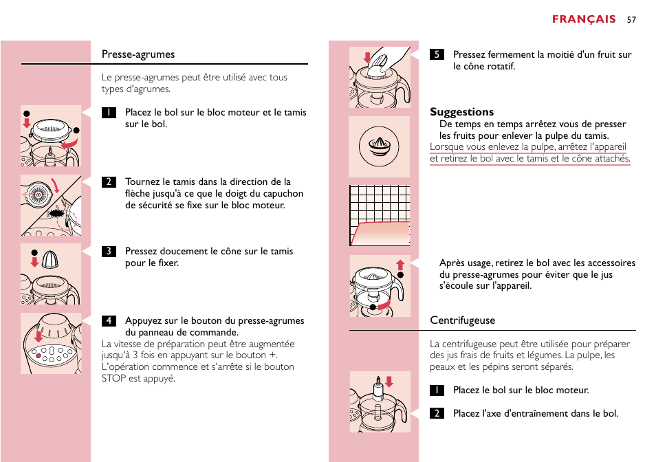 Philips Robot de cuisine User Manual | Page 57 / 118