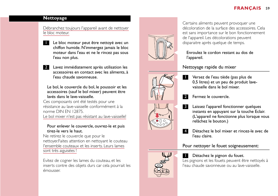 Philips Robot de cuisine User Manual | Page 59 / 118