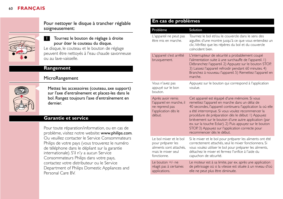 Philips Robot de cuisine User Manual | Page 60 / 118