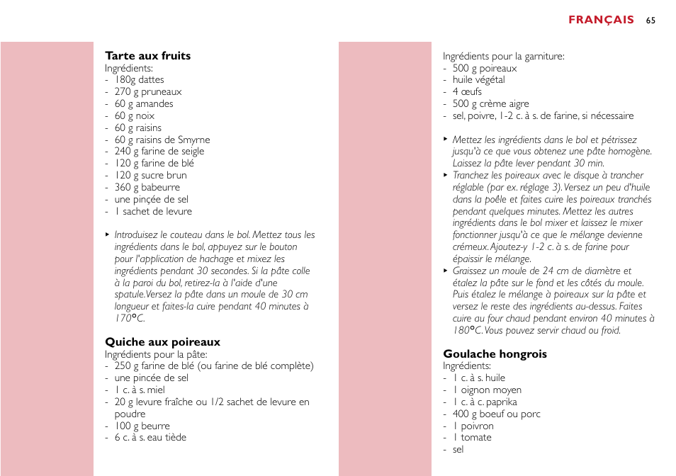 Philips Robot de cuisine User Manual | Page 65 / 118