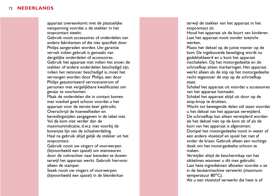 Philips Robot de cuisine User Manual | Page 72 / 118
