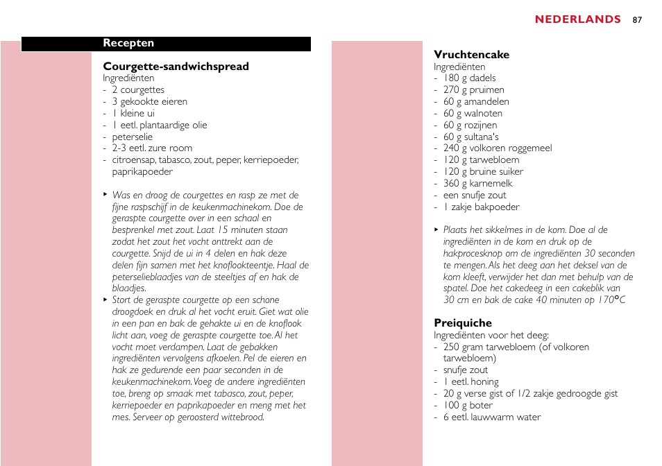 Philips Robot de cuisine User Manual | Page 87 / 118