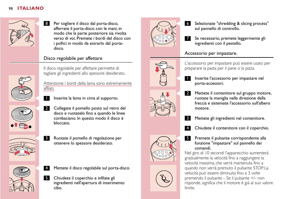 Philips Robot de cuisine User Manual | Page 98 / 118