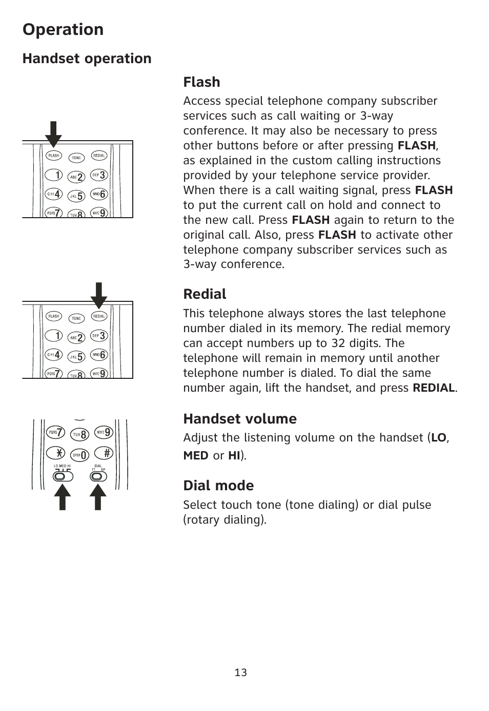 Operation | AT&T 205 User Manual | Page 15 / 18
