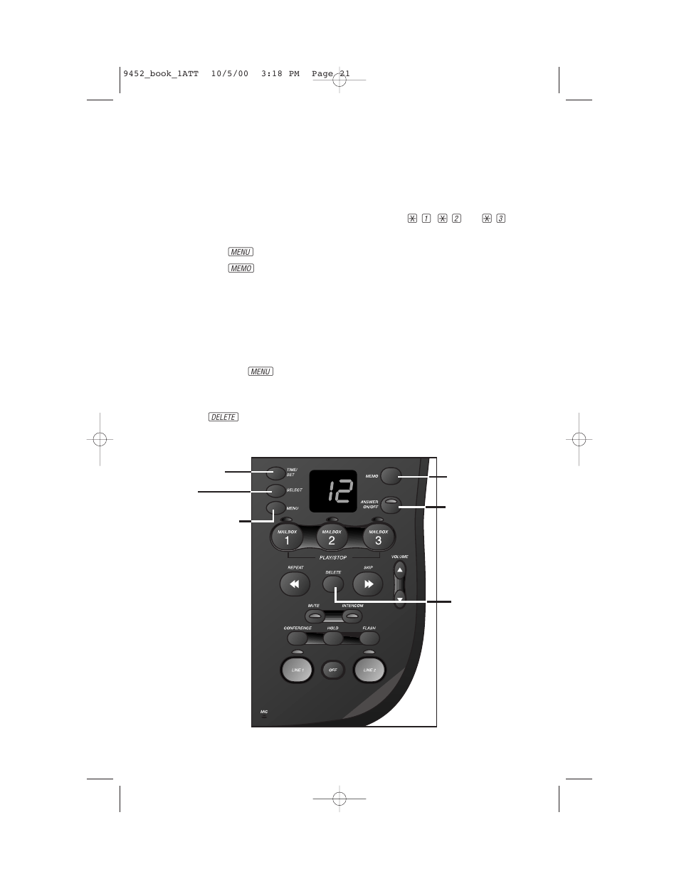 Answering system operation, Record your announcement | AT&T 9452 User Manual | Page 23 / 36