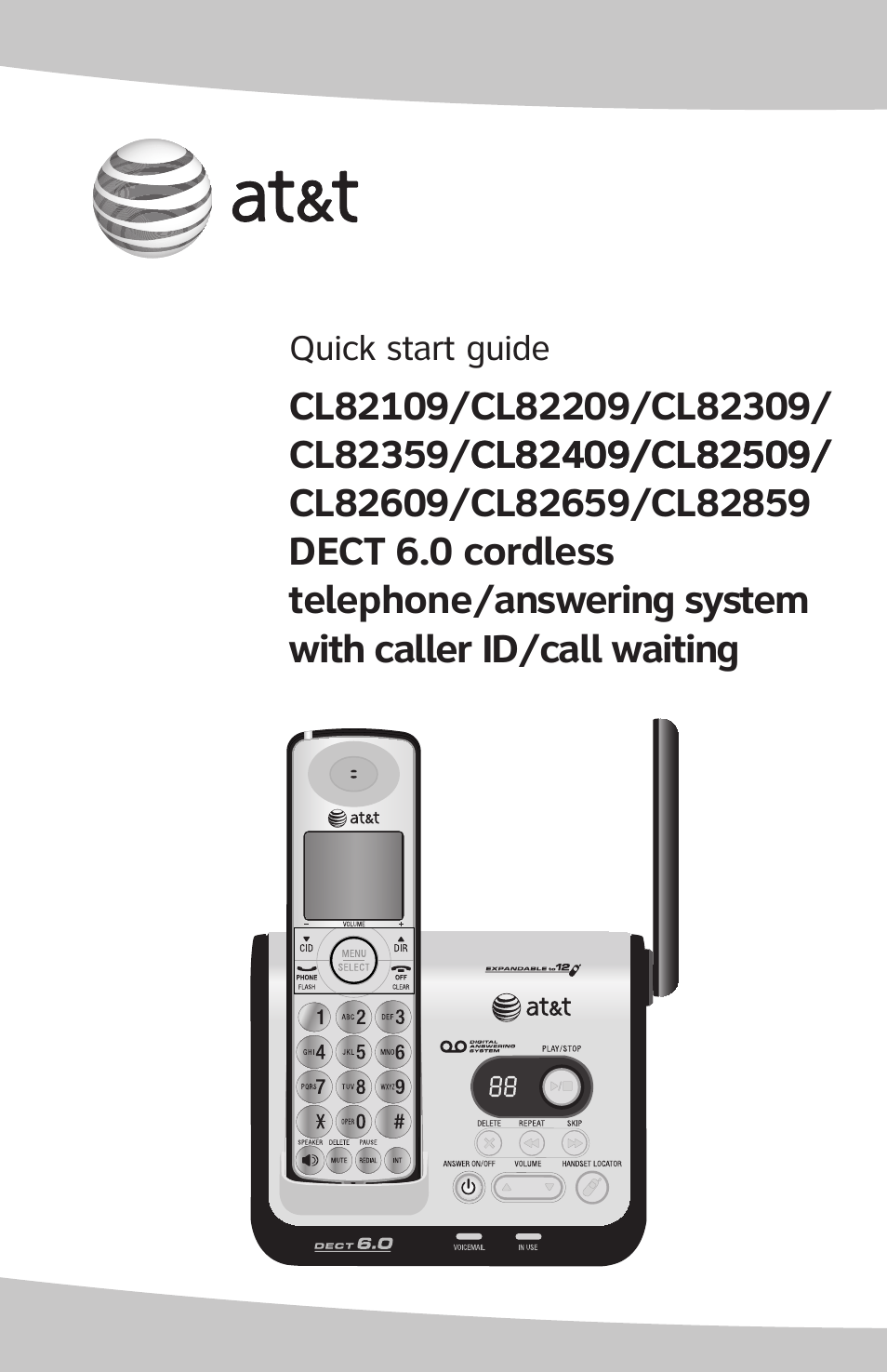 AT&T CL82209 User Manual | 9 pages