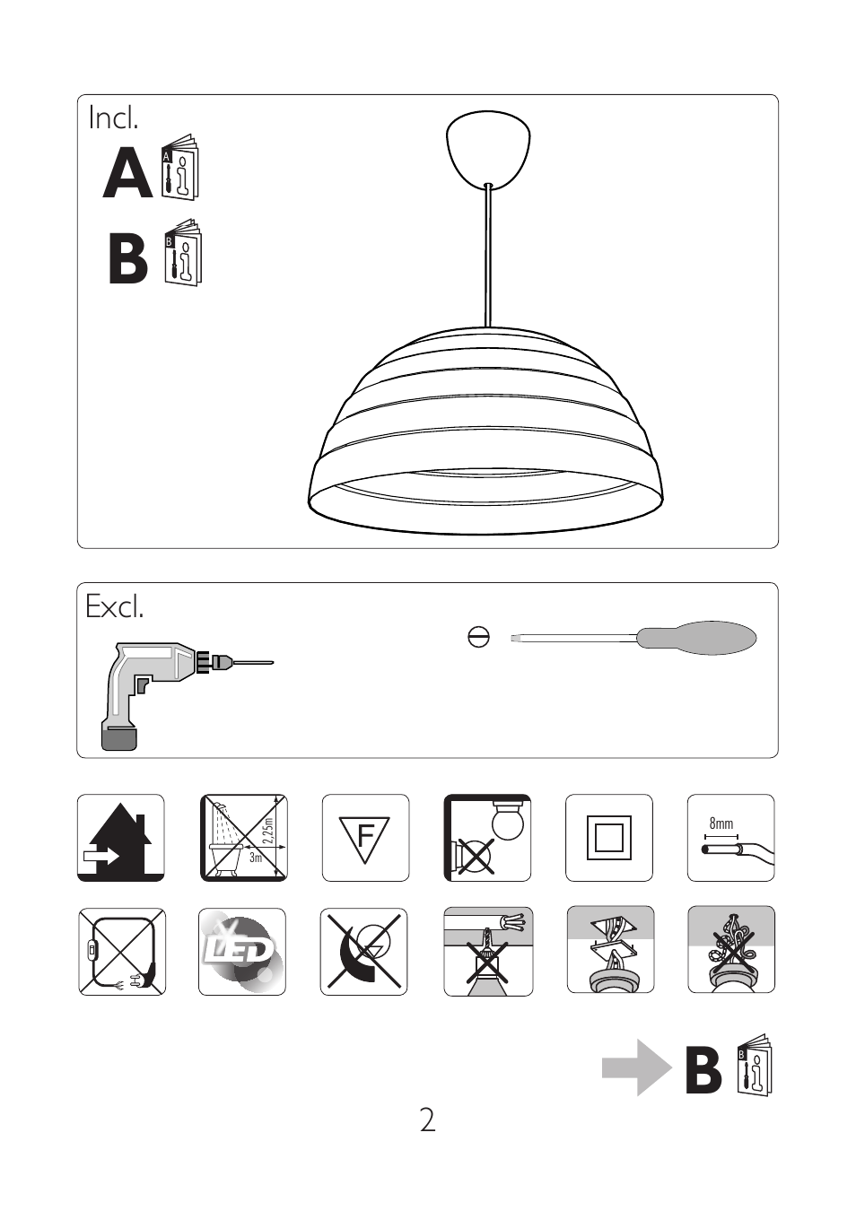 1 |ж1 | Philips myLiving Suspension User Manual | Page 2 / 4