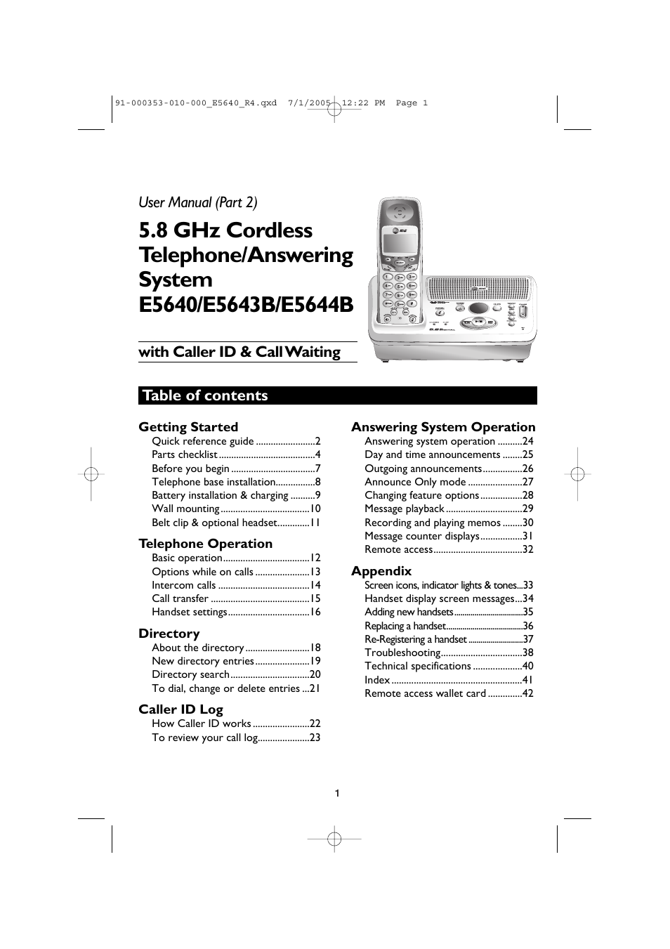 AT&T E5640 User Manual | Page 3 / 45
