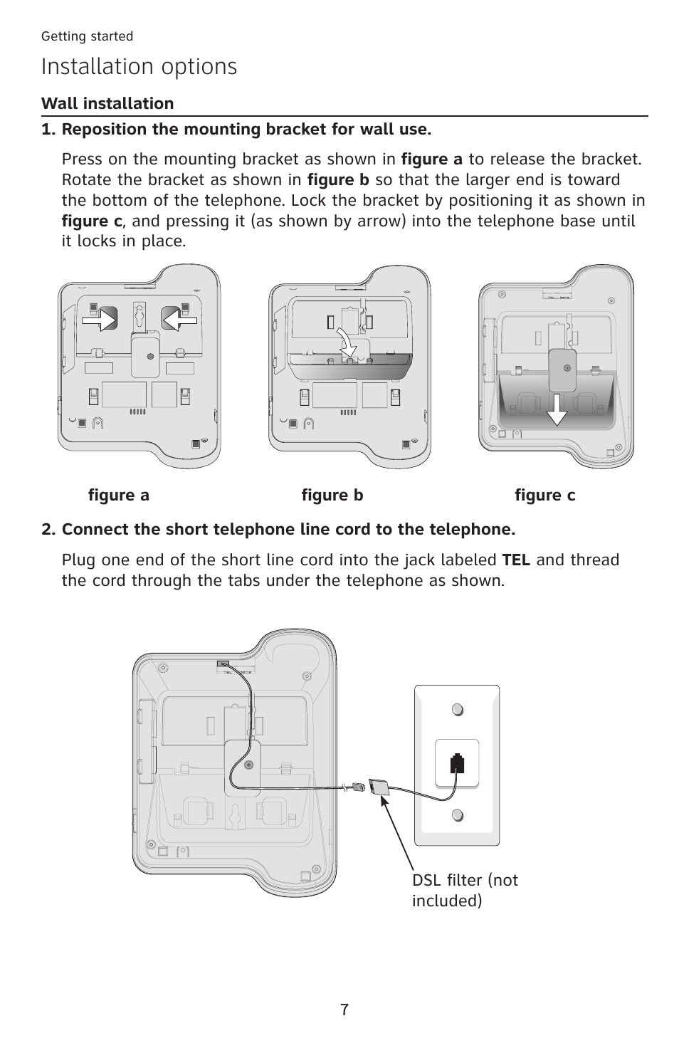 Installation options | AT&T CL2909 User Manual | Page 13 / 49