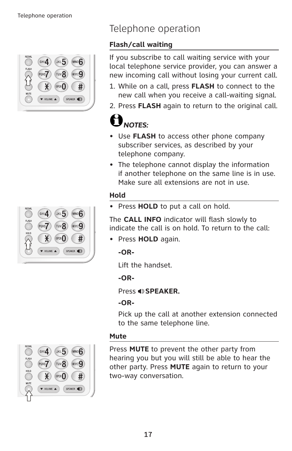 Telephone operation | AT&T CL2909 User Manual | Page 23 / 49