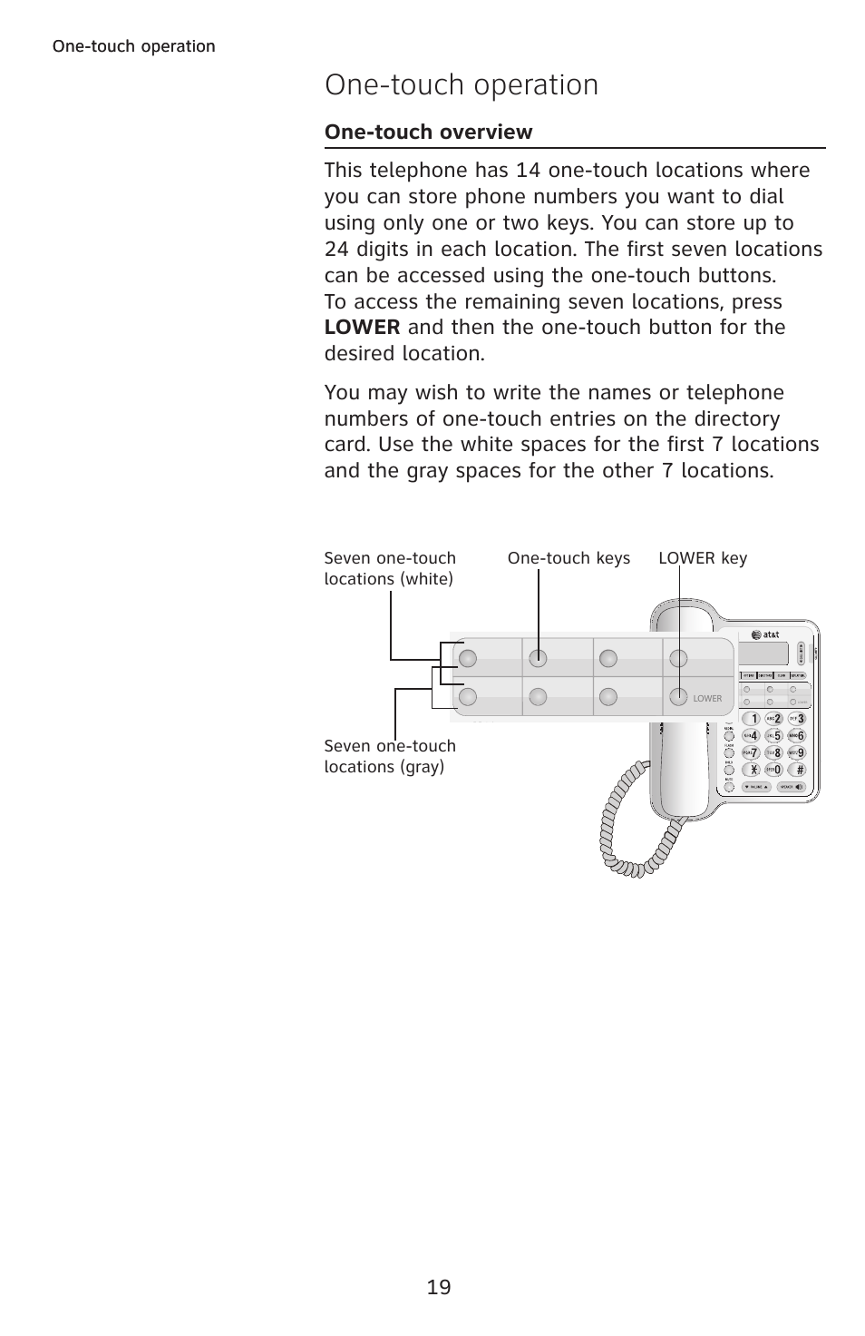 One-touch operation | AT&T CL2909 User Manual | Page 25 / 49