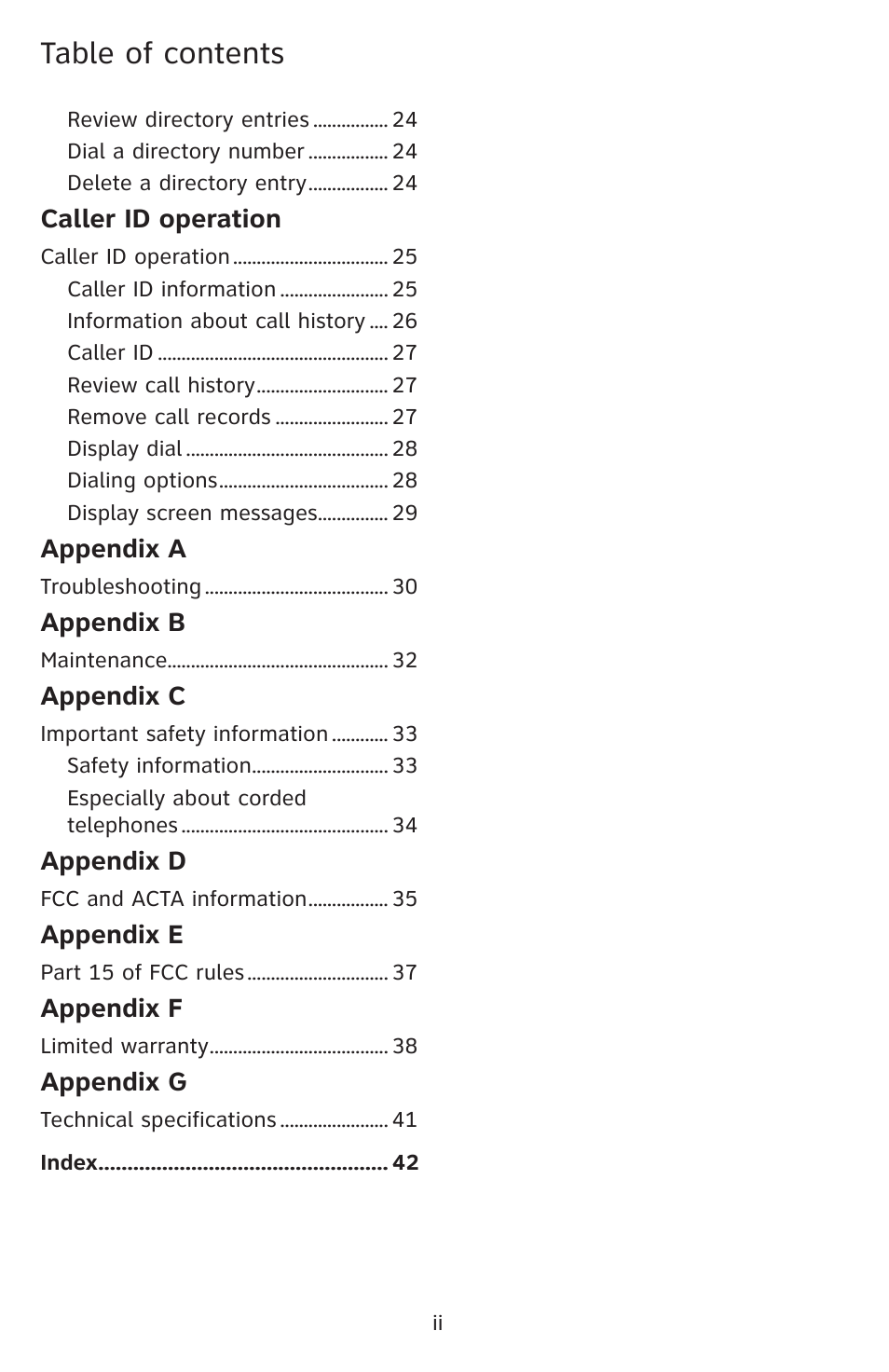 AT&T CL2909 User Manual | Page 6 / 49