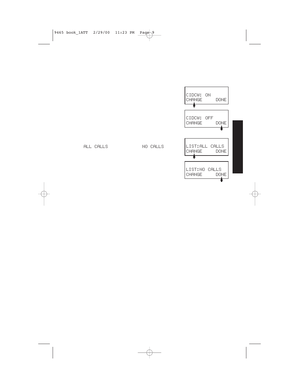 Feature setup | AT&T 9465 User Manual | Page 11 / 56