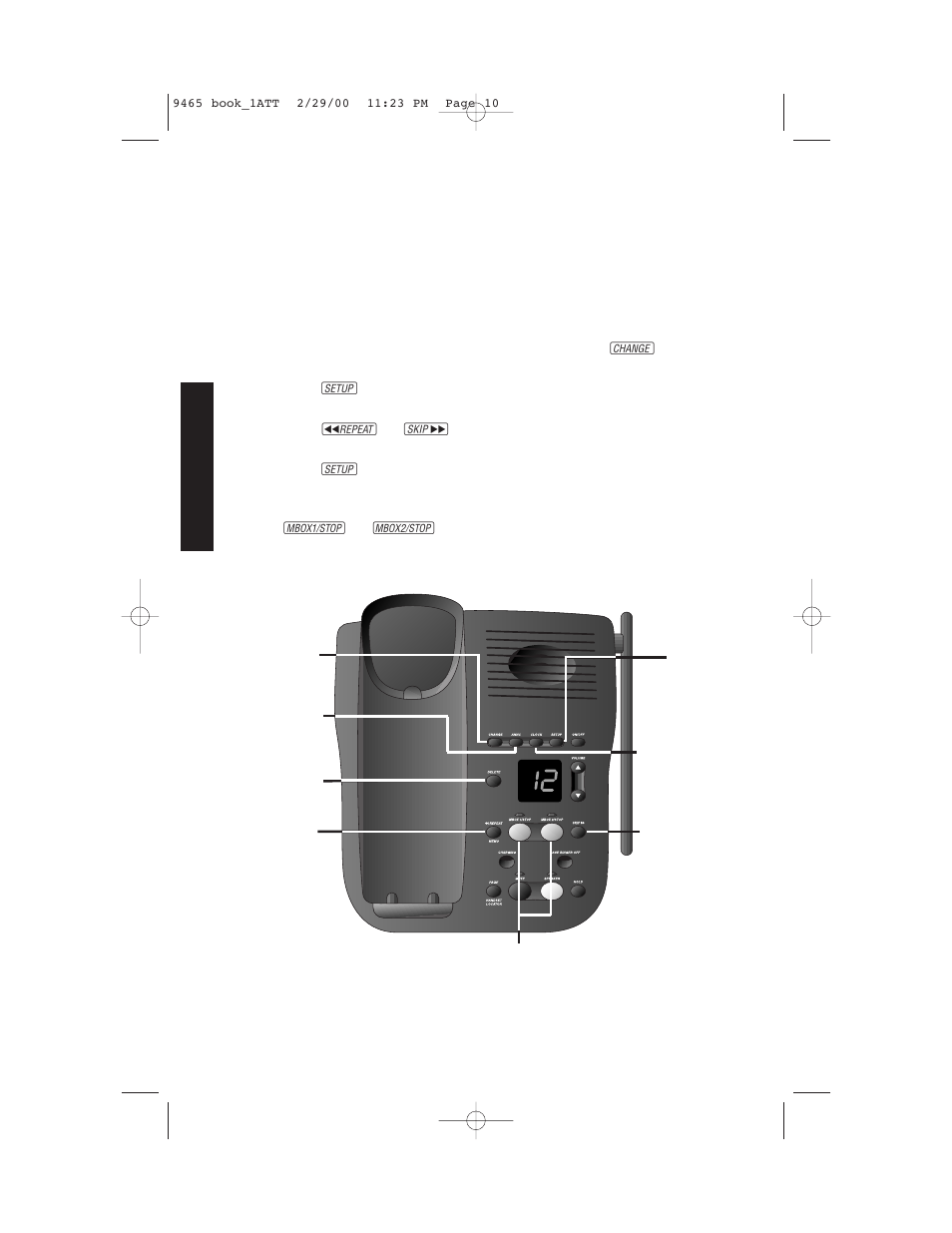 Feature setup, Answering system feature setup | AT&T 9465 User Manual | Page 12 / 56