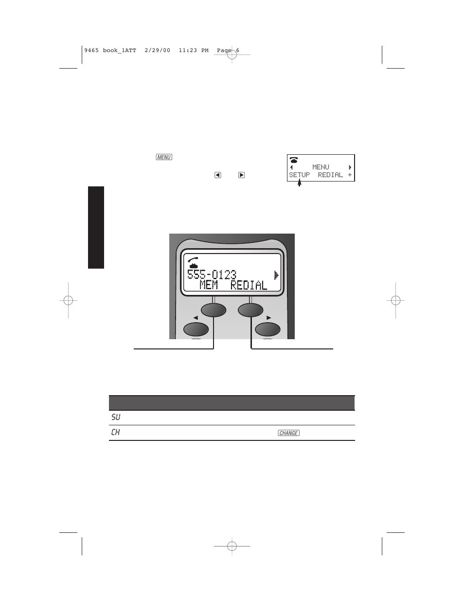 Feature setup, Softkeys, Message window display | AT&T 9465 User Manual | Page 8 / 56