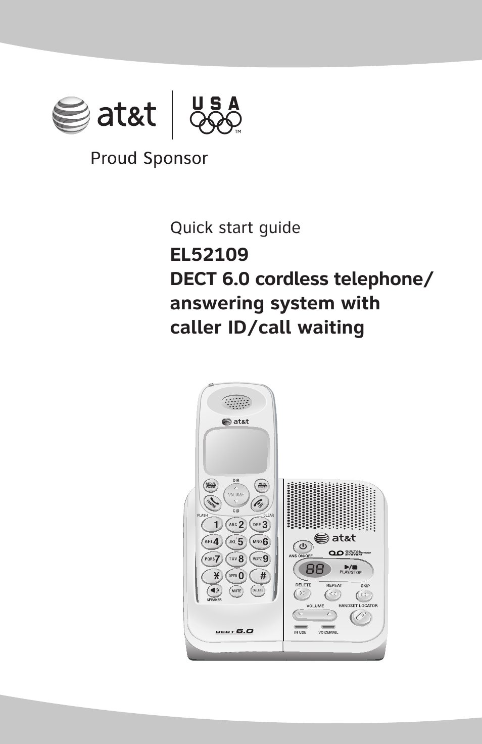 AT&T EL52109 User Manual | 8 pages