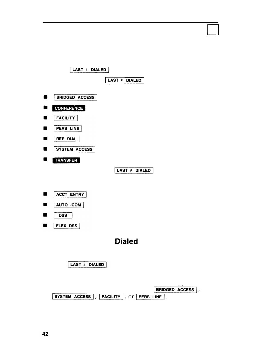Last number dialed, Using last number | AT&T System 25 User Manual | Page 45 / 75