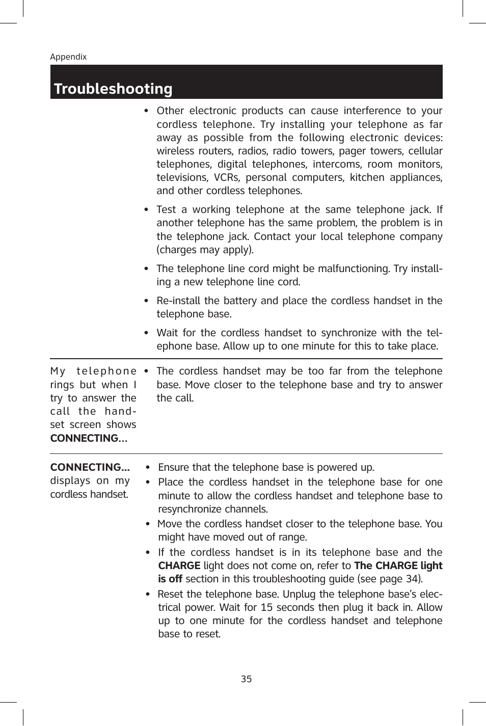 Troubleshooting | AT&T E2801 User Manual | Page 38 / 53