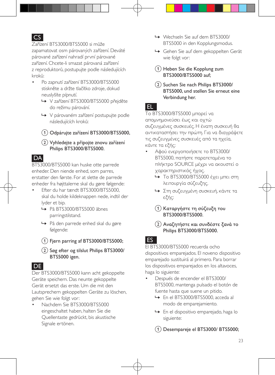 Philips enceintes sans fil stéréo User Manual | Page 23 / 48