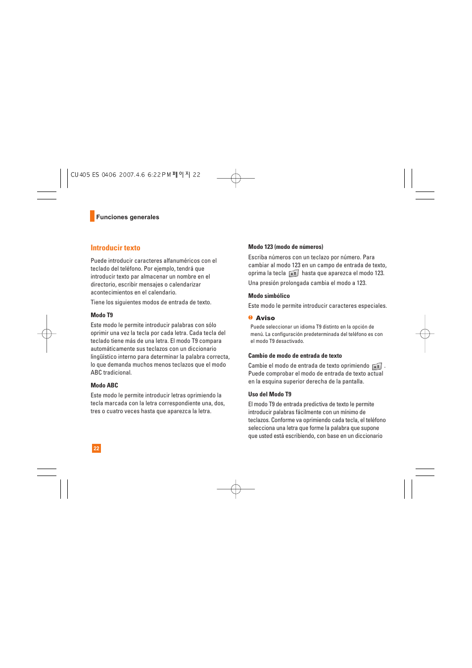 Introducir texto | AT&T CU405 User Manual | Page 136 / 230