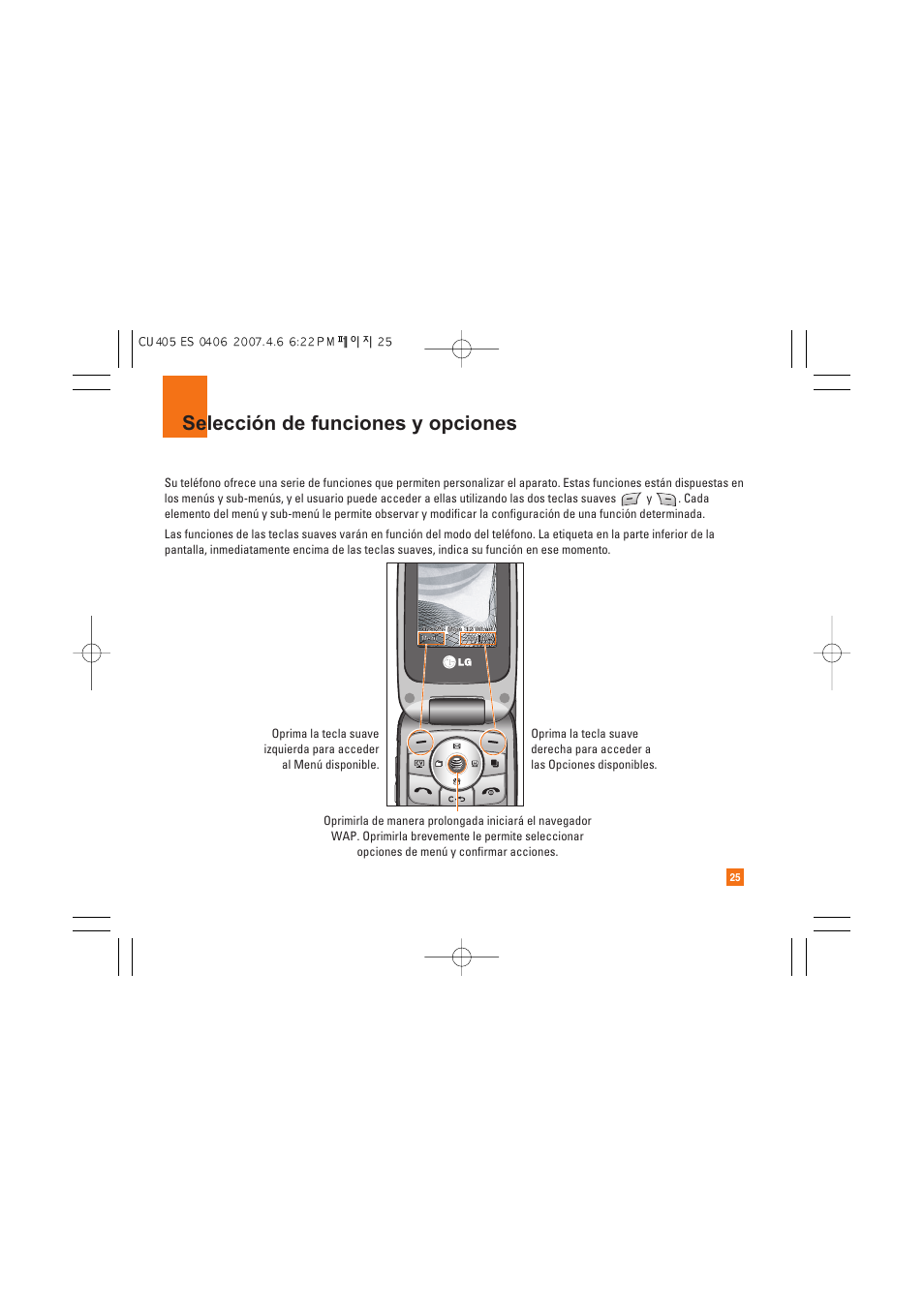 Selección de funciones y opciones | AT&T CU405 User Manual | Page 139 / 230