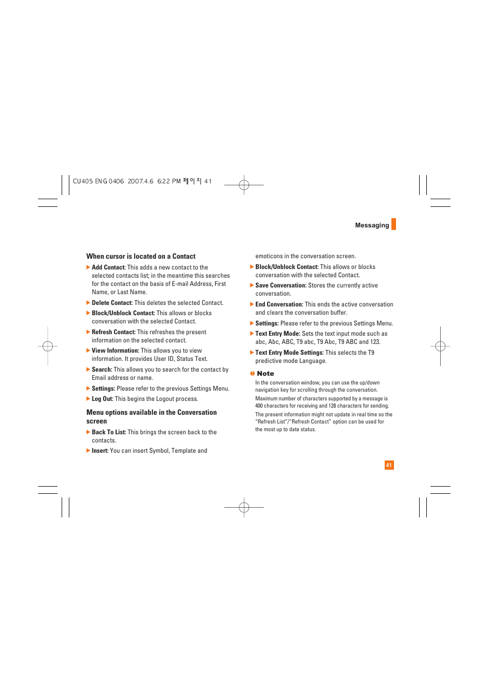 AT&T CU405 User Manual | Page 45 / 230