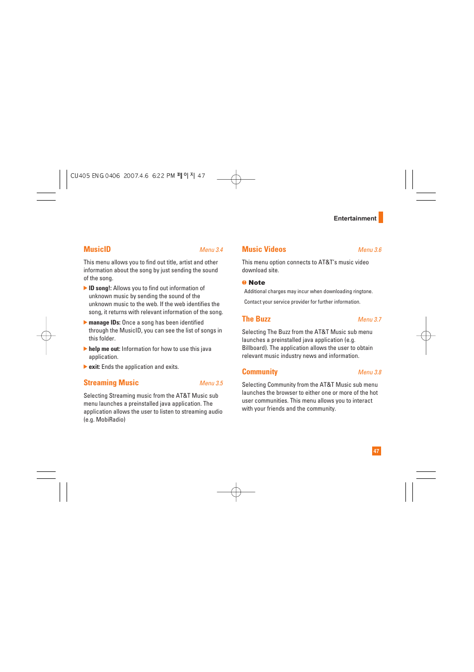 AT&T CU405 User Manual | Page 51 / 230