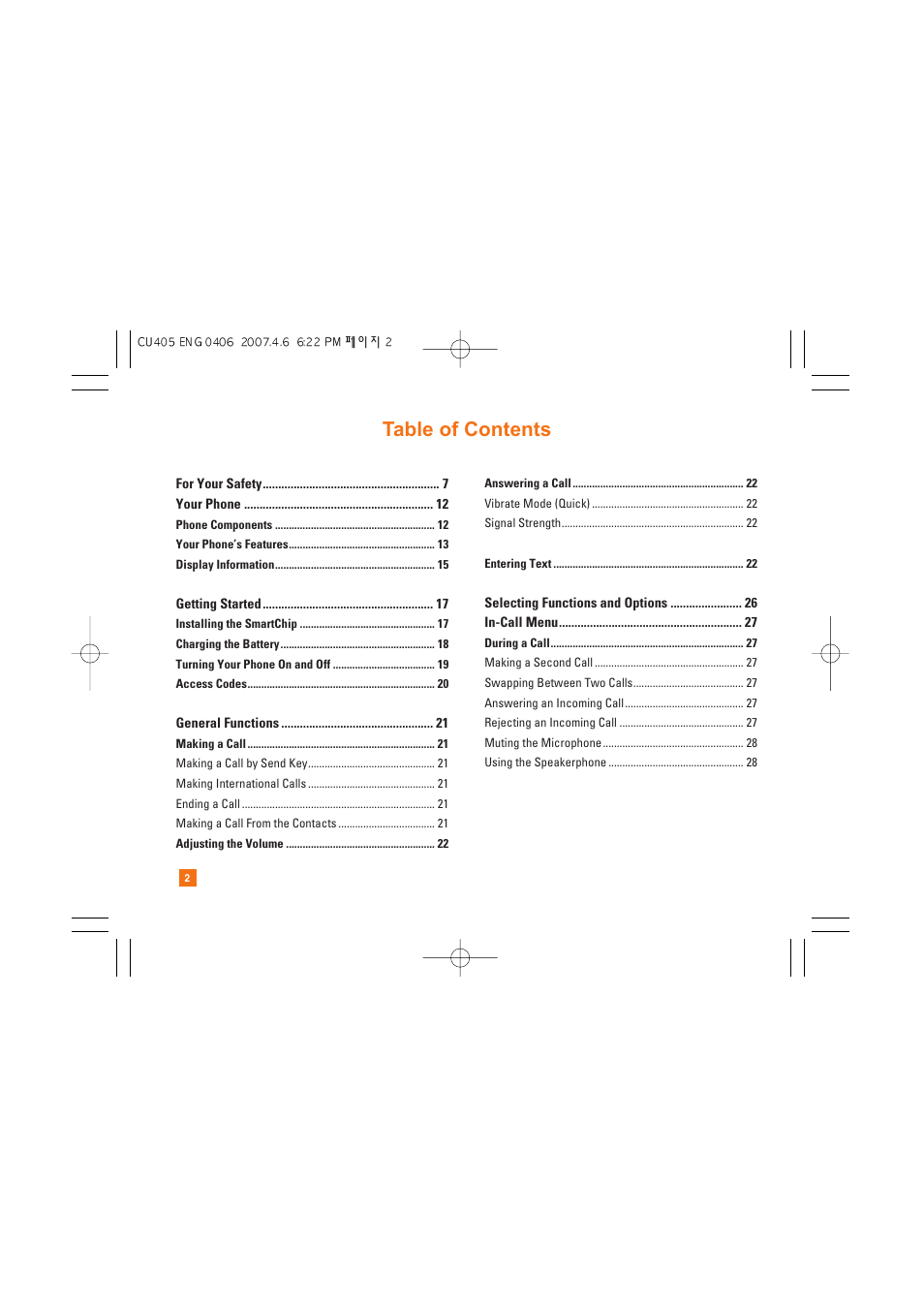 AT&T CU405 User Manual | Page 6 / 230