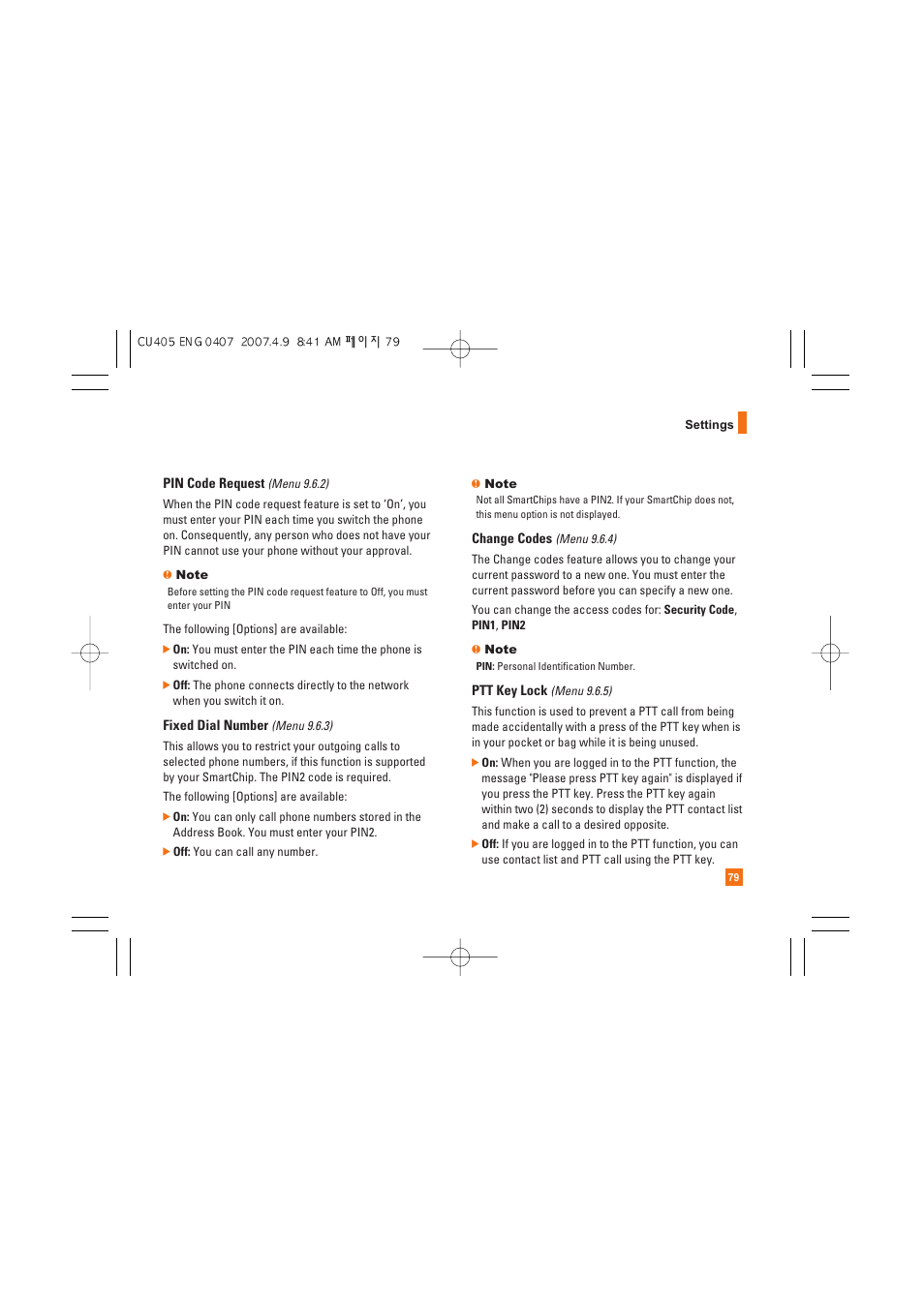 AT&T CU405 User Manual | Page 83 / 230