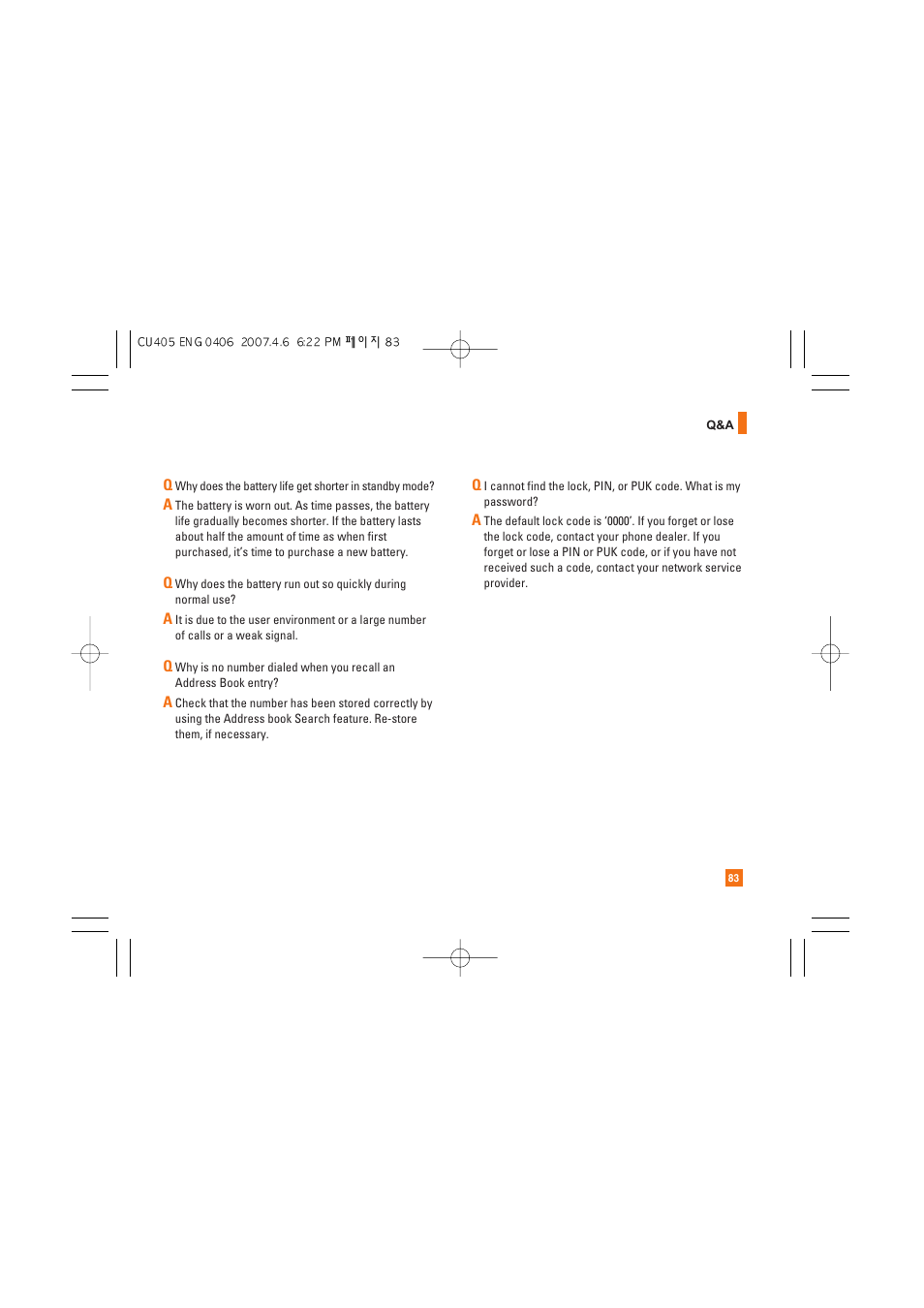 AT&T CU405 User Manual | Page 87 / 230